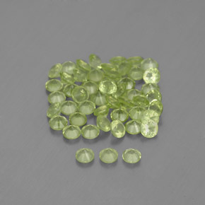 Peridoto naturale verde da 1,47 ct, taglio rotondo, VVS-VS