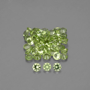 Peridoto naturale verde da  ct, taglio rotondo, VVS-VS