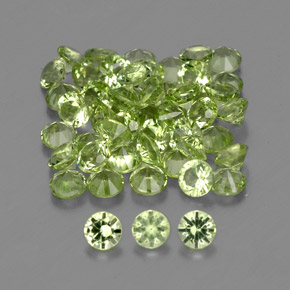 Peridoto naturale verde da  ct, taglio rotondo, VVS-VS