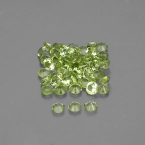 Peridoto naturale verde da  ct, taglio rotondo, VVS-VS