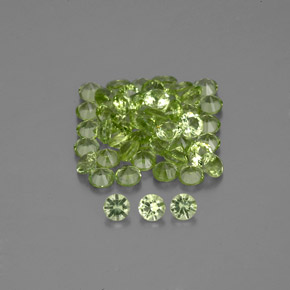 Peridoto naturale verde da  ct, taglio rotondo, VVS-VS