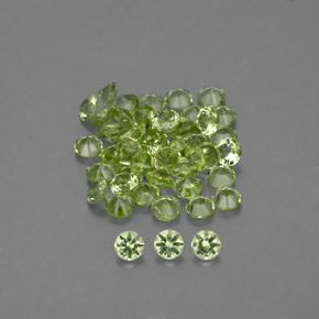 Peridoto naturale verde da  ct, taglio rotondo, VVS-VS