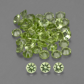 Peridoto naturale verde da  ct, taglio rotondo, VVS-VS