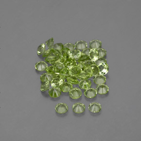 Peridoto naturale verde da  ct, taglio rotondo, VVS-VS