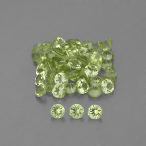 Peridoto naturale verde da  ct, taglio rotondo, VVS-VS