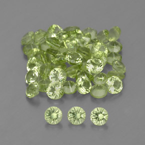 Peridoto naturale verde da  ct, taglio rotondo, VVS-VS