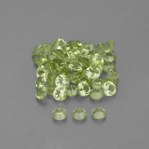Peridoto naturale verde da  ct, taglio rotondo, VVS-VS