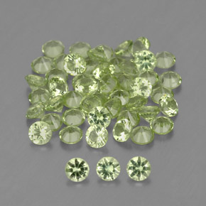 Peridoto naturale verde da  ct, taglio rotondo, VVS-VS