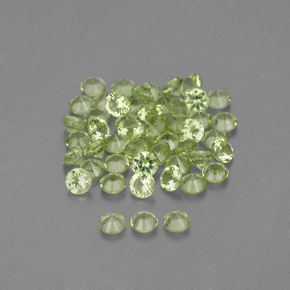 Peridoto naturale verde da  ct, taglio rotondo, VVS-VS
