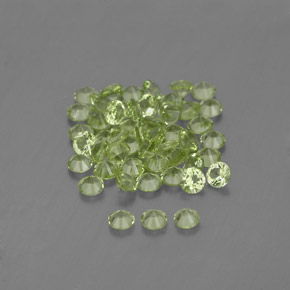 Peridoto naturale verde da 1,48 ct, taglio rotondo, VVS-VS