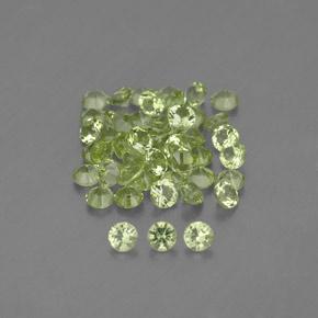 Peridoto naturale verde da 1,47 ct, taglio rotondo, VVS-VS