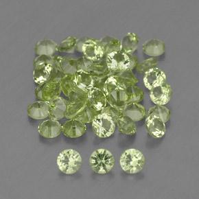 Peridoto naturale verde da 1,47 ct, taglio rotondo, VVS-VS
