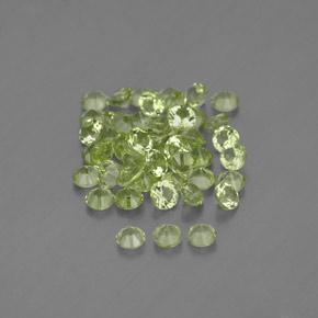 Peridoto naturale verde da 1,47 ct, taglio rotondo, VVS-VS