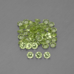 Peridoto naturale verde da  ct, taglio rotondo, VVS-VS