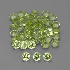 Peridoto naturale verde da  ct, taglio rotondo, VVS-VS