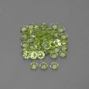 Peridoto naturale verde da  ct, taglio rotondo, VVS-VS