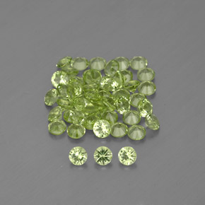 Peridoto naturale verde da  ct, taglio rotondo, VVS-VS