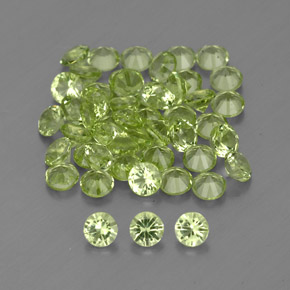 Peridoto naturale verde da  ct, taglio rotondo, VVS-VS