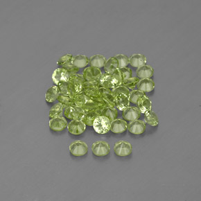 Peridoto naturale verde da  ct, taglio rotondo, VVS-VS