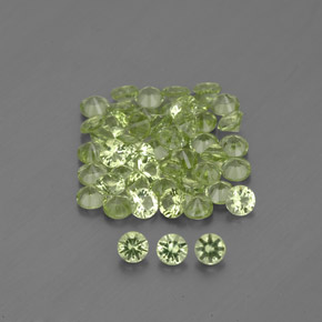 Peridoto naturale verde da  ct, taglio rotondo, VVS-VS