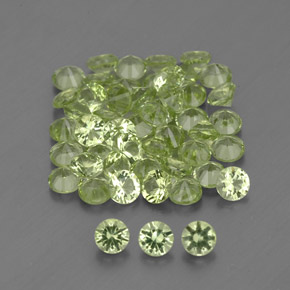 Peridoto naturale verde da  ct, taglio rotondo, VVS-VS