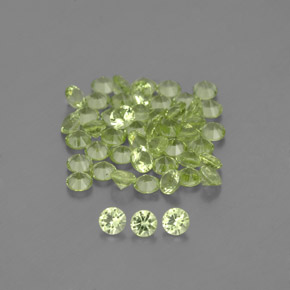 Peridoto naturale verde da  ct, taglio rotondo, VVS-VS