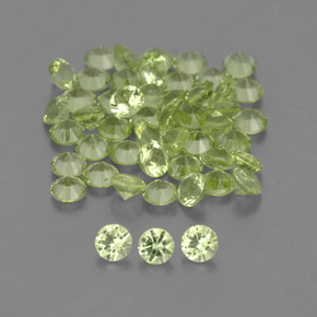 Peridoto naturale verde da  ct, taglio rotondo, VVS-VS