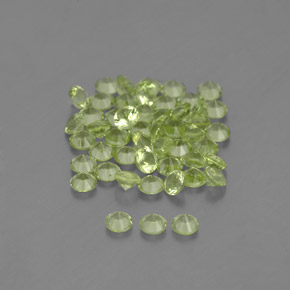 Peridoto naturale verde da  ct, taglio rotondo, VVS-VS