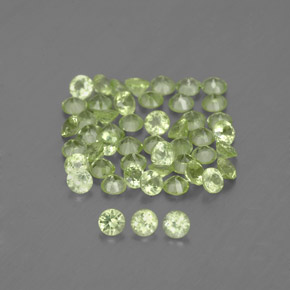 Peridoto naturale verde da  ct, taglio rotondo, VVS-VS