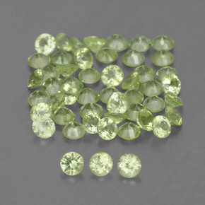 Peridoto naturale verde da  ct, taglio rotondo, VVS-VS
