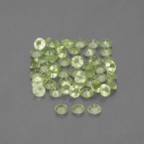Peridoto naturale verde da  ct, taglio rotondo, VVS-VS