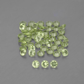 Peridoto naturale verde da  ct, taglio rotondo, VVS-VS