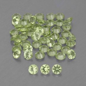 Peridoto naturale verde da  ct, taglio rotondo, VVS-VS