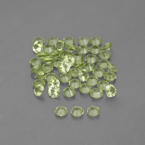 Peridoto naturale verde da  ct, taglio rotondo, VVS-VS