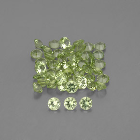 Peridoto naturale verde da  ct, taglio rotondo, VVS-VS