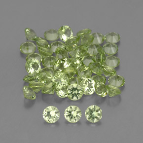 Peridoto naturale verde da  ct, taglio rotondo, VVS-VS