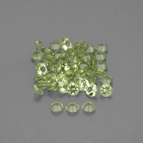 Peridoto naturale verde da  ct, taglio rotondo, VVS-VS
