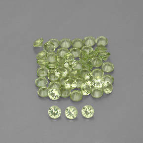 Peridoto naturale verde da  ct, taglio rotondo, VVS-VS
