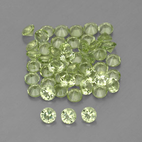 Peridoto naturale verde da  ct, taglio rotondo, VVS-VS