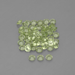 Peridoto naturale verde da  ct, taglio rotondo, VVS-VS