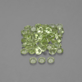 Peridoto naturale verde da 1,46 ct, taglio rotondo, VVS-VS