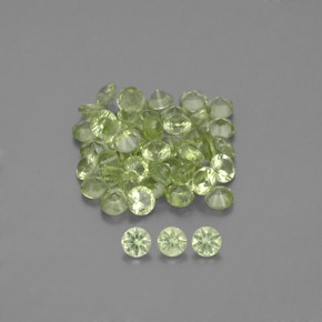 Peridoto naturale verde da  ct, taglio rotondo, VVS-VS