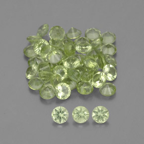 Peridoto naturale verde da  ct, taglio rotondo, VVS-VS