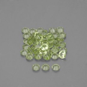 Peridoto naturale verde da 1,48 ct, taglio rotondo, VVS-VS