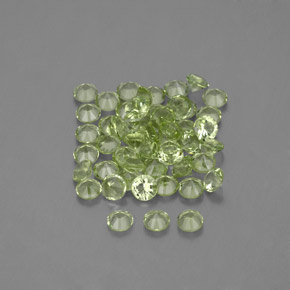 Peridoto naturale verde da 1,48 ct, taglio rotondo, VVS-VS