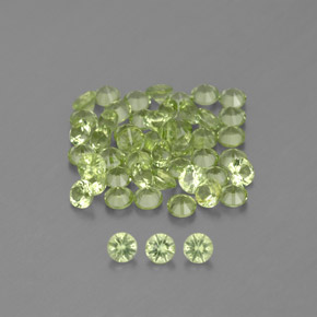 Peridoto naturale verde da  ct, taglio rotondo, VVS-VS