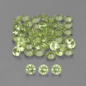 Peridoto naturale verde da  ct, taglio rotondo, VVS-VS