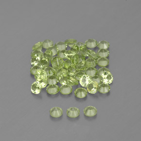 Peridoto naturale verde da  ct, taglio rotondo, VVS-VS