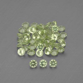 Peridoto naturale verde da  ct, taglio rotondo, VVS-VS