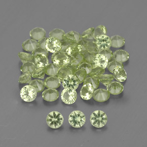 Peridoto naturale verde da  ct, taglio rotondo, VVS-VS